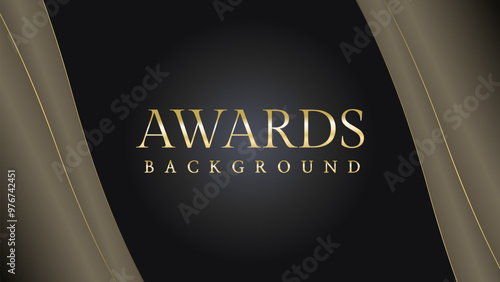 Black gold royal awards graphics background lines sparkle elegant shine modern glitter template luxury premium corporate abstract design.
