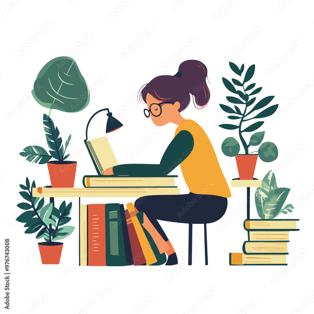 Woman reading a book Woman reading a book