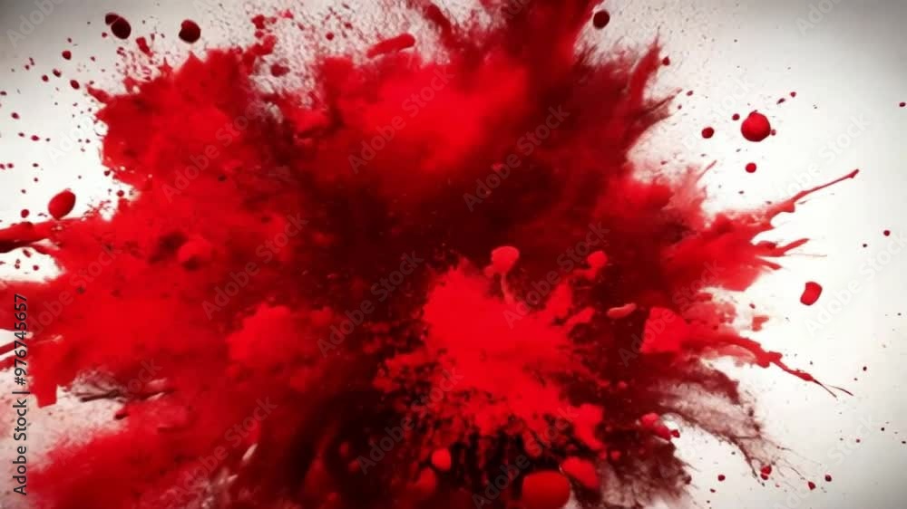 Red Paint Explosion on White Background
Red Paint Explosion on White Background