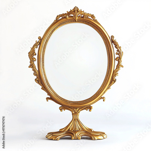 antique mirror frame photo