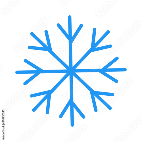 snowflakes in doodle style for winter design. Vector illustration. Collection hand drawn snowflakes isolated on whit background. Snowflake icon painted