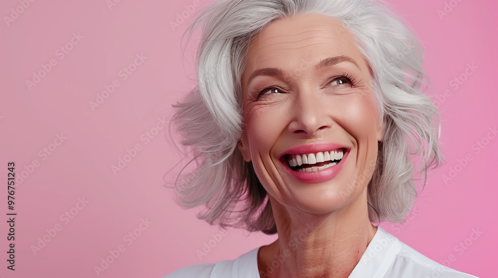 Beautiful gorgeous 50s mid age beautiful elderly senior model woman with grey hair laughing and smiling. Beautiful gorgeous 50s mid age beautiful elderly senior model woman with grey hair laughing and smiling.