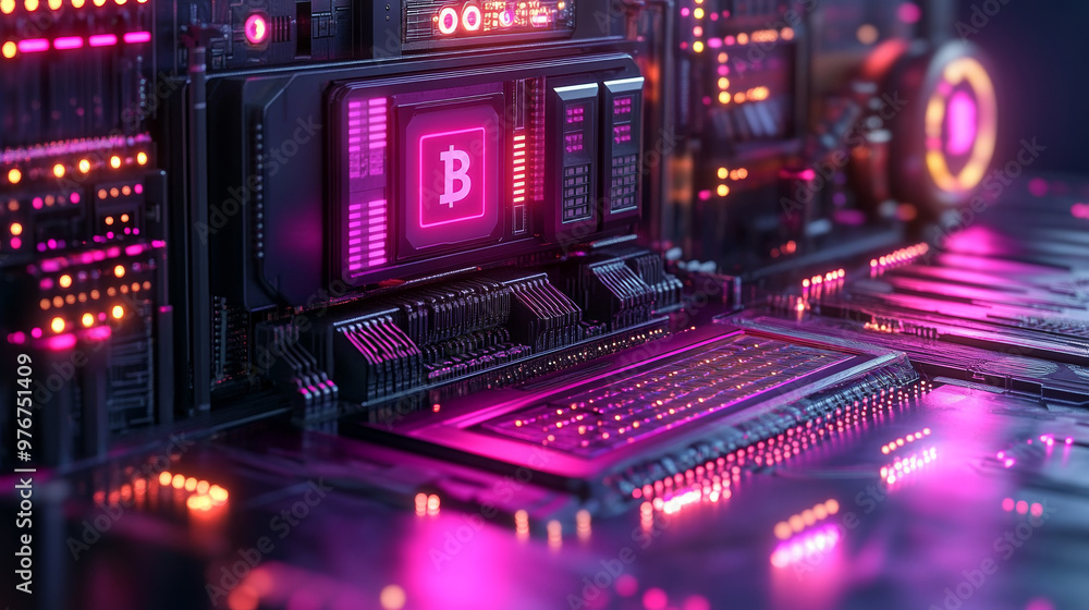 3D Illustration of Bitcoin Exchange Machine Connected, Low Resolution Version 2 3D Illustration of Bitcoin Exchange Machine Connected, Low Resolution Version 2
