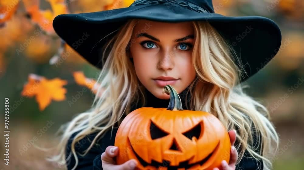 halloween witch with pumpkin halloween witch with pumpkin