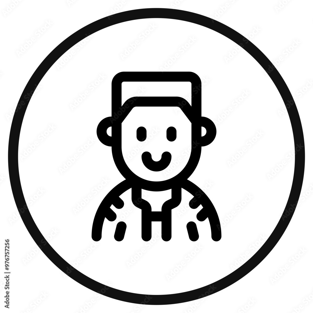 Editable person with army buzz flattop haircut avatar vector icon. User, profile, identity, persona. Part of a big icon set family. Perfect for web and app interfaces, presentations, infographics, etc Editable person with army buzz flattop haircut avatar vector icon. User, profile, identity, persona. Part of a big icon set family. Perfect for web and app interfaces, presentations, infographics, etc