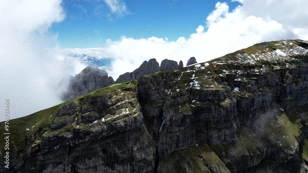 4k Aerial Drone Flying Near Jagged Mountains Peaks At Saxer Lücke In Appenzell Switzerland 4k Aerial Drone Flying Near Jagged Mountains Peaks At Saxer Lücke In Appenzell Switzerland