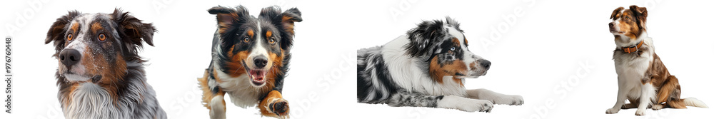 A high-quality image of an Australian Shepherd, highlighting its colorful coat and bright eyes. A high-quality image of an Australian Shepherd, highlighting its colorful coat and bright eyes.