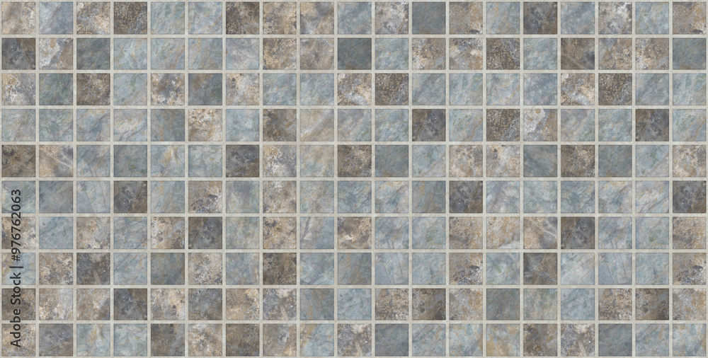 Fototapeta premium illustration Marble seamless Wall and Floor Tiles with a modern abstract decorative mosaic pattern.