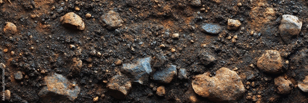 Soil Composition Featuring Various Rock Sizes and Textures in a Natural Outdoor Setting Soil Composition Featuring Various Rock Sizes and Textures in a Natural Outdoor Setting