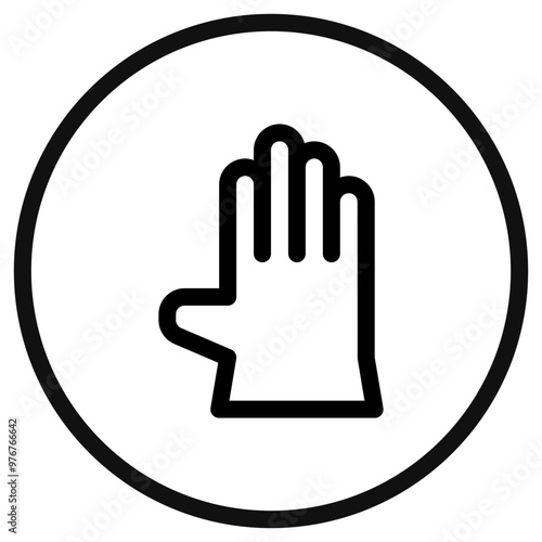 Editable rubber glove vector icon. Industry, household, gardening, landscaping. Part of a big icon set family. Perfect for web and app interfaces, presentations, infographics, etc