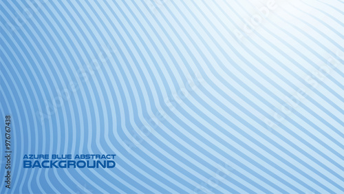 Azure Blue abstract background with curve line for backdrop or presentation