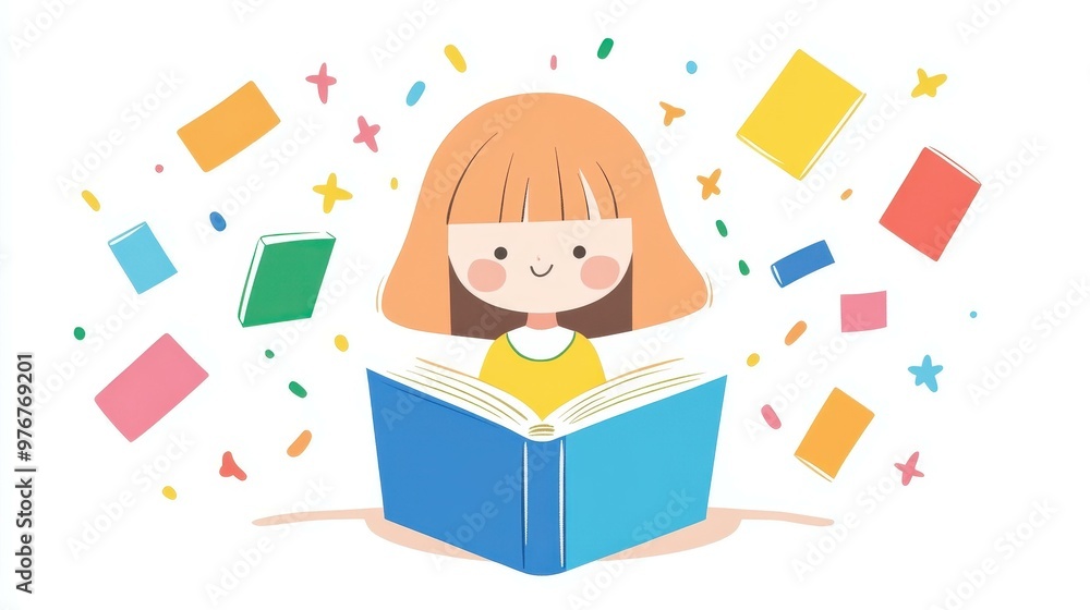 Cute chibi illustrations fill this charming book, perfect for fans of whimsical art and character design on a clean white backdrop. Cute chibi illustrations fill this charming book, perfect for fans of whimsical art and character design on a clean white backdrop.