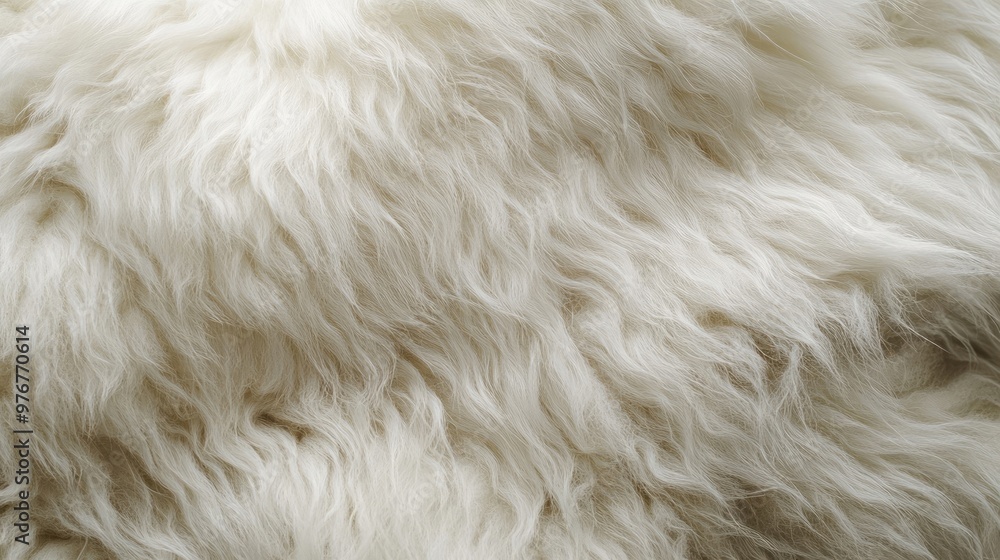 White Sheep Fur Close-Up, Soft Wool Texture for Textile and Natural Material Design White Sheep Fur Close-Up, Soft Wool Texture for Textile and Natural Material Design