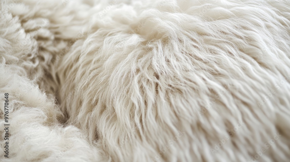 White Sheep Fur Close-Up, Soft Wool Texture for Textile and Natural Material Design White Sheep Fur Close-Up, Soft Wool Texture for Textile and Natural Material Design
