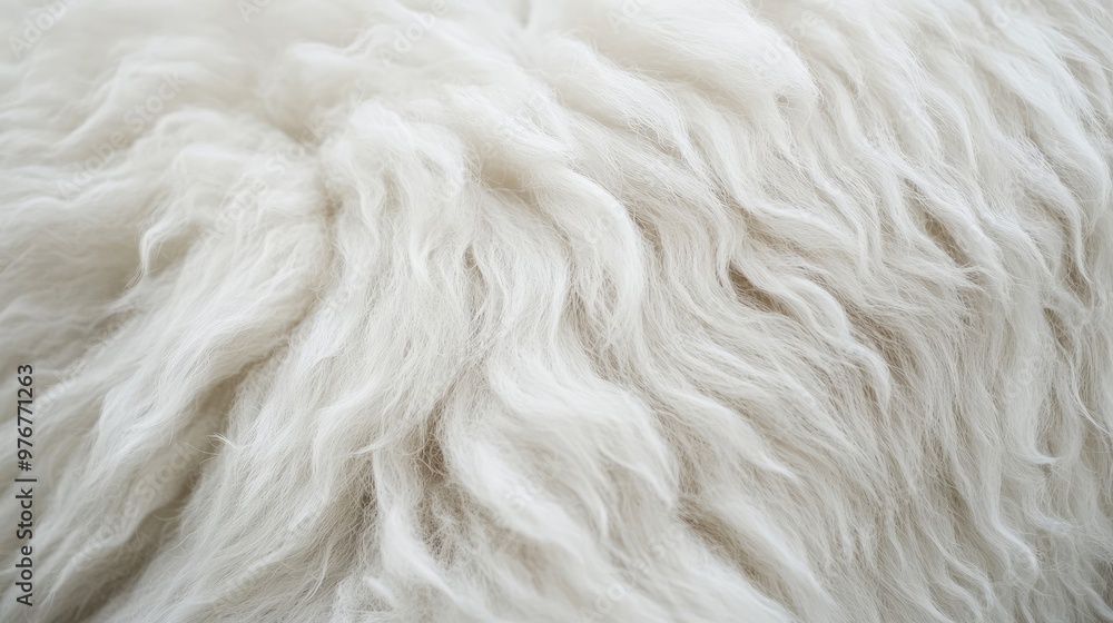 White Sheep Fur Close-Up, Soft Wool Texture for Textile and Natural Material Design White Sheep Fur Close-Up, Soft Wool Texture for Textile and Natural Material Design