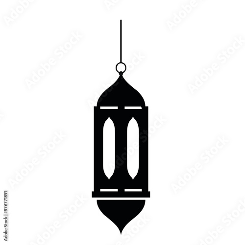 Islamic logo icon with black Color - Flat Design - high resolution image : Suitable for Islamic Theme and Other Graphic Related Assets.