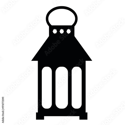 Islamic logo icon with black Color - Flat Design - high resolution image : Suitable for Islamic Theme and Other Graphic Related Assets.