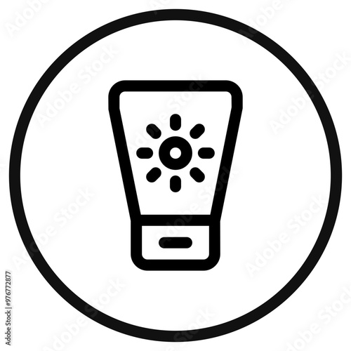 Editable sunblock vector icon. Cosmetics, makeup, skincare, beauty. Part of a big icon set family. Perfect for web and app interfaces, presentations, infographics, etc