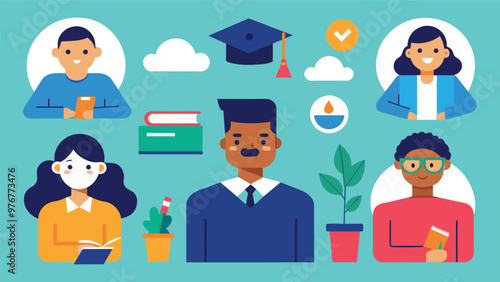 Educational and self development concept illustration