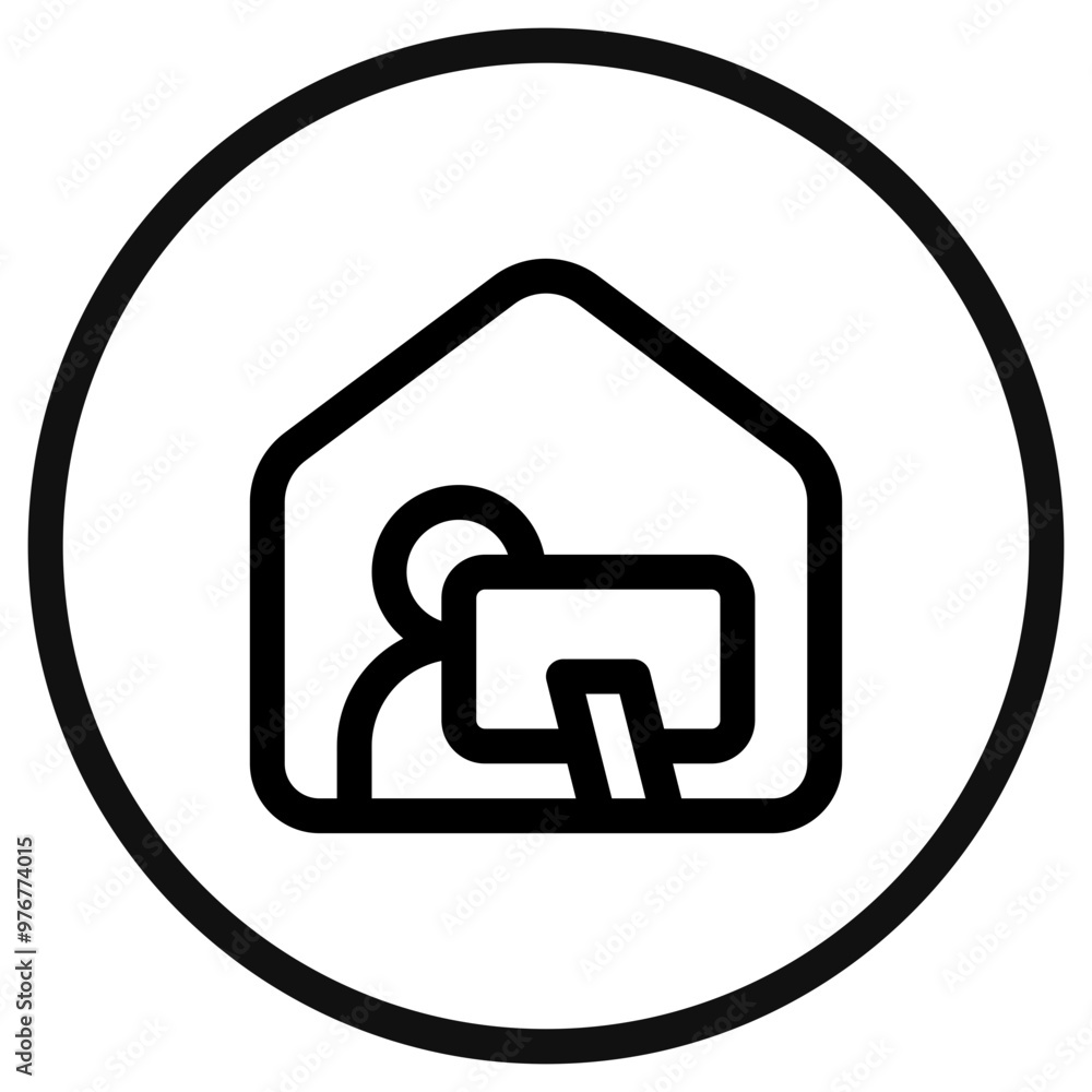 Editable work or learn from home vector icon. Online learning, course, tutorial. Part of a big icon set family. Perfect for web and app interfaces, presentations, infographics, etc Editable work or learn from home vector icon. Online learning, course, tutorial. Part of a big icon set family. Perfect for web and app interfaces, presentations, infographics, etc