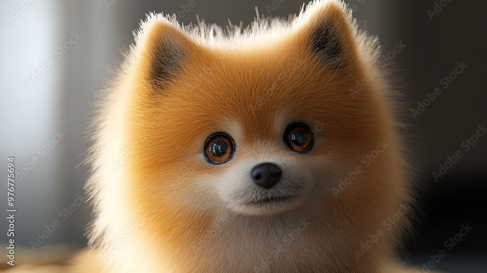 Cartoon Pomeranian with Bright Fluffy Fur and an Endearing Smile, Radiating Joy and Energy in Digital Art Form Cartoon Pomeranian with Bright Fluffy Fur and an Endearing Smile, Radiating Joy and Energy in Digital Art Form