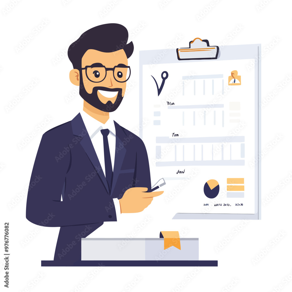 A person giving presentation