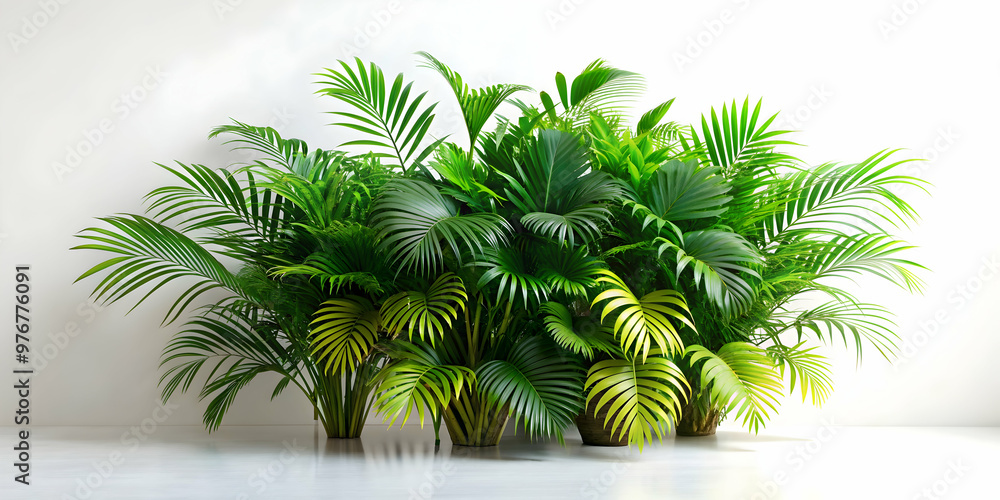 Green tropical plants bush floral arrangement on white backdrop, green, leaves, tropical, plants, bush, floral Green tropical plants bush floral arrangement on white backdrop, green, leaves, tropical, plants, bush, floral