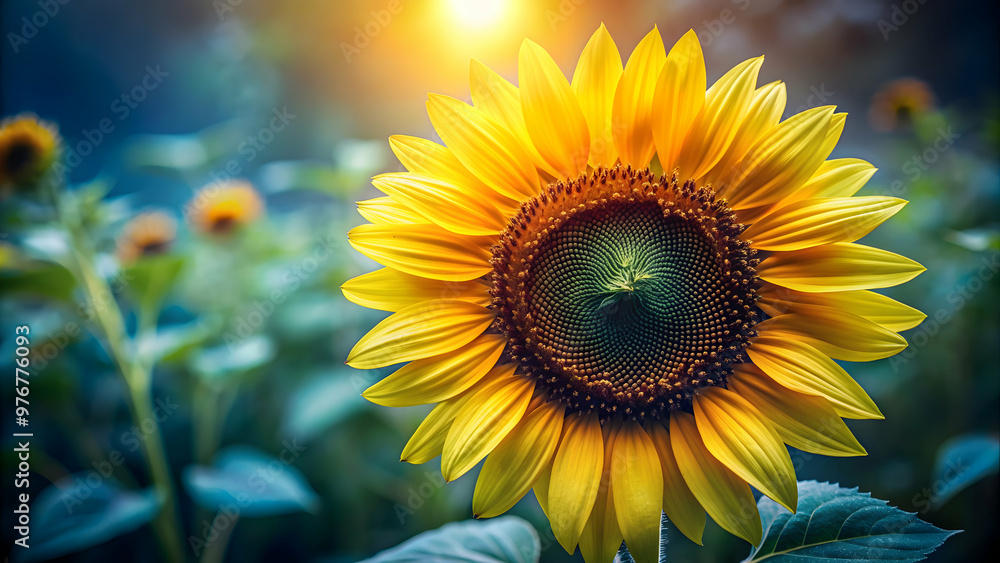 Vibrant sunflower with yellow petals and a dark center, sunflower, vibrant, yellow, petals, dark center, nature, plant, garden Vibrant sunflower with yellow petals and a dark center, sunflower, vibrant, yellow, petals, dark center, nature, plant, garden