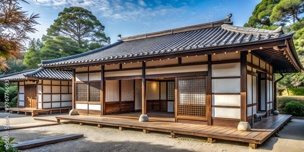 Single-story house with a traditional Japanese design, traditional, Japanese, architecture, home, residence Single-story house with a traditional Japanese design, traditional, Japanese, architecture, home, residence