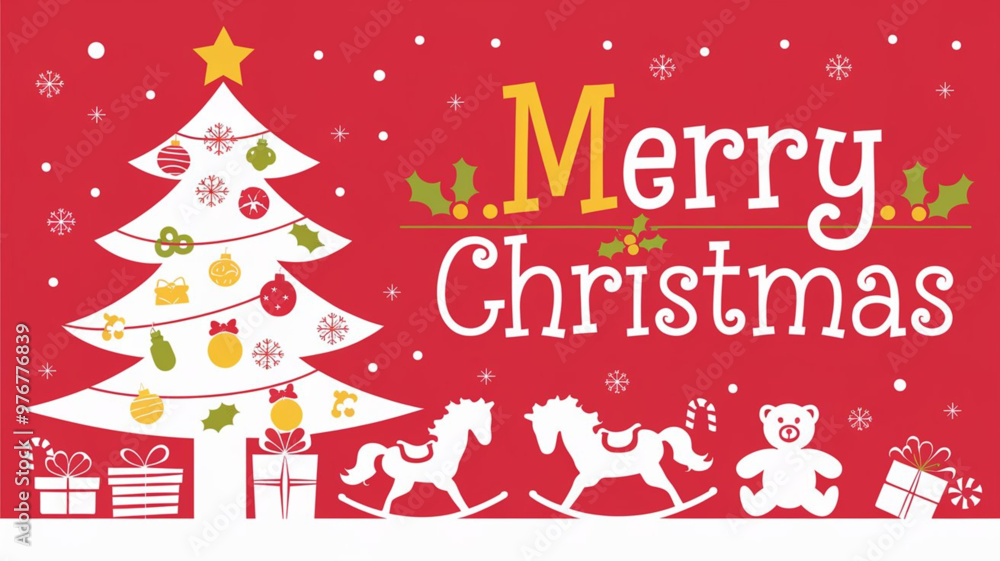 Christmas sale banners with gift boxes, ribbons, and festive decorations Christmas sale banners with gift boxes, ribbons, and festive decorations