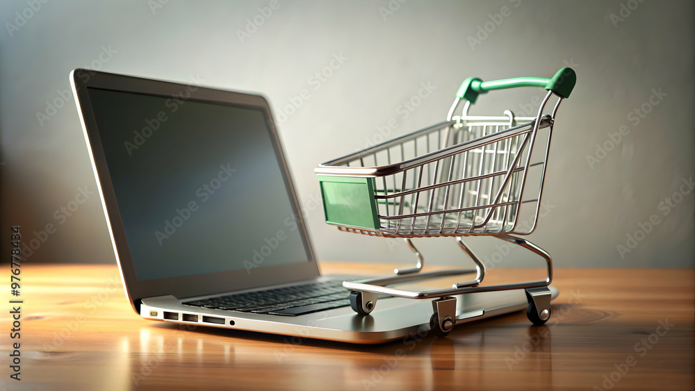 of an online shopping order and shopping cart , E-commerce of an online shopping order and shopping cart , E-commerce