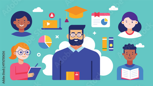 Educational and self development concept illustration