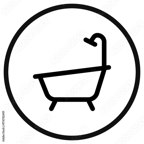 Editable bath tub, bathroom vector icon. Part of a big icon set family. Perfect for web and app interfaces, presentations, infographics, etc