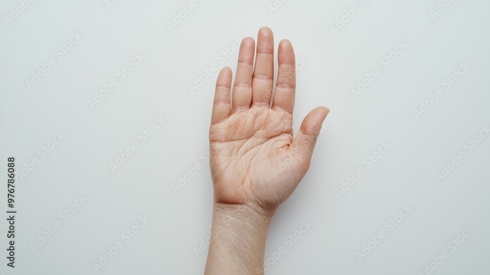 A hand is shown with a white background A hand is shown with a white background