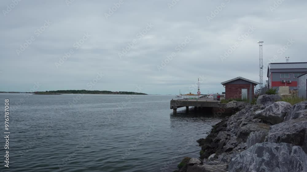 Small house close to the ocean.