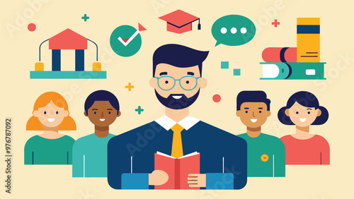 Educational and self development concept illustration