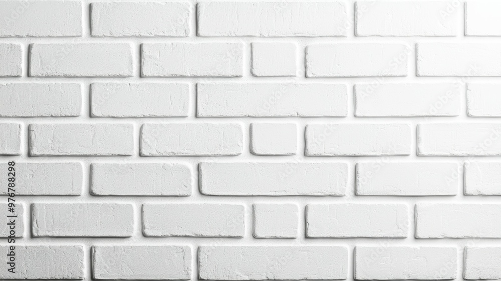 A white brick wall with no other objects in the image A white brick wall with no other objects in the image