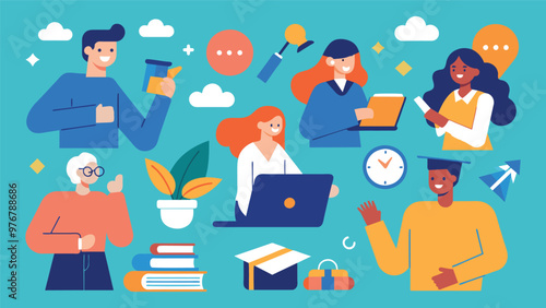 Educational and self development concept illustration