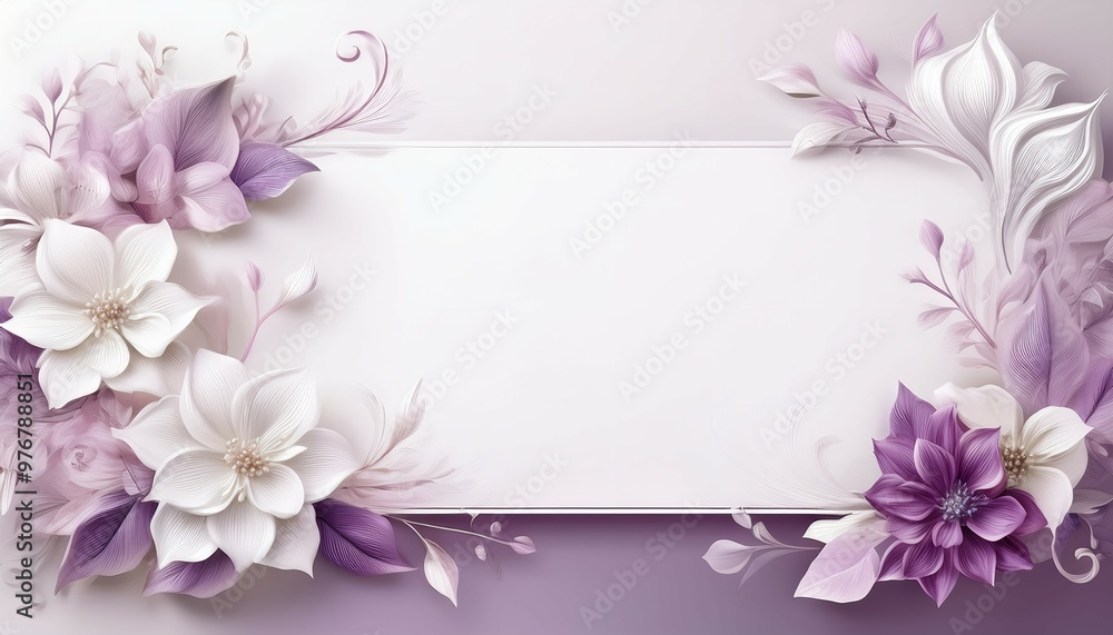 Elegant white board with flowers, generated by AI Elegant white board with flowers, generated by AI