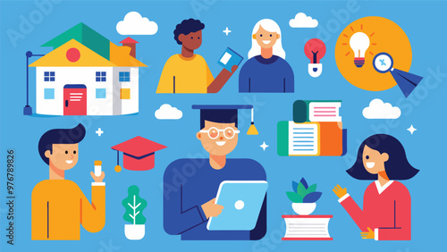 Educational and self development concept illustration