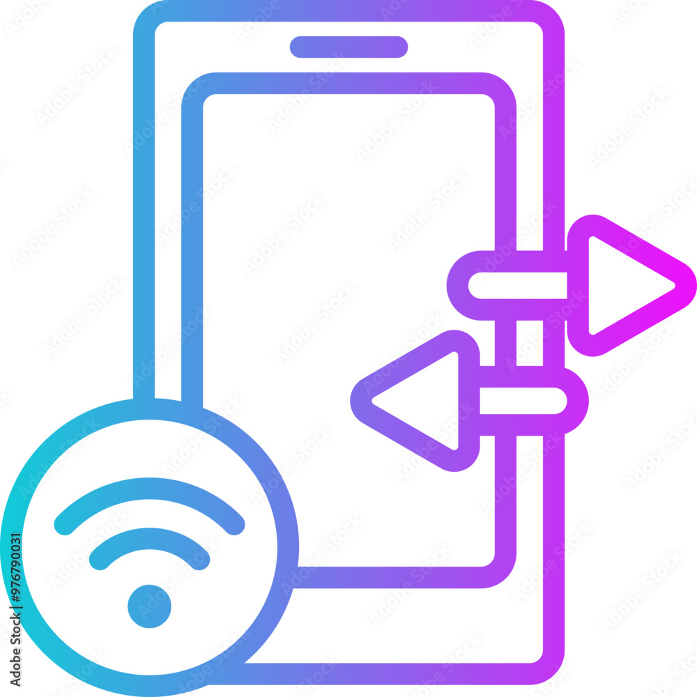 Mobile Gradient Icon Design Vector Mobile Gradient Icon Design Vector