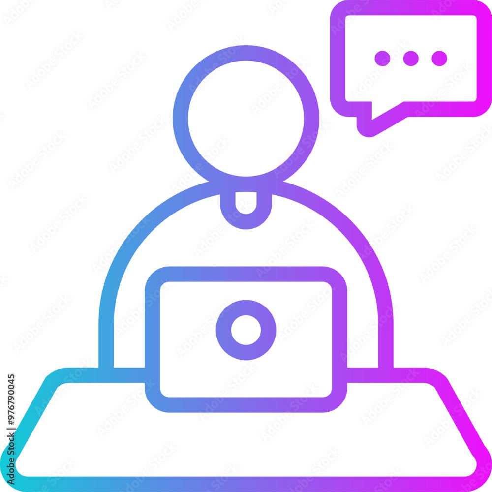 Online Gradient Icon Design Vector Online Gradient Icon Design Vector