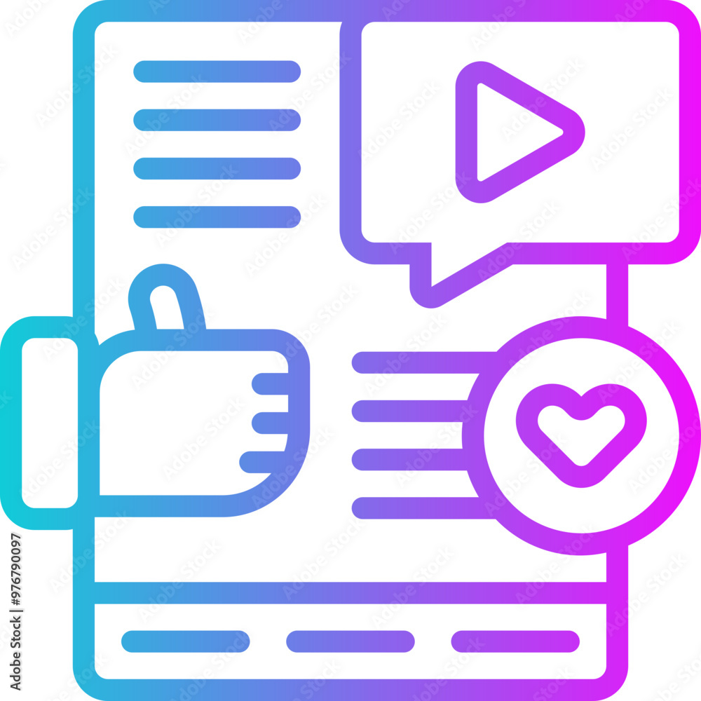 Social Media Gradient Icon Design Vector Social Media Gradient Icon Design Vector