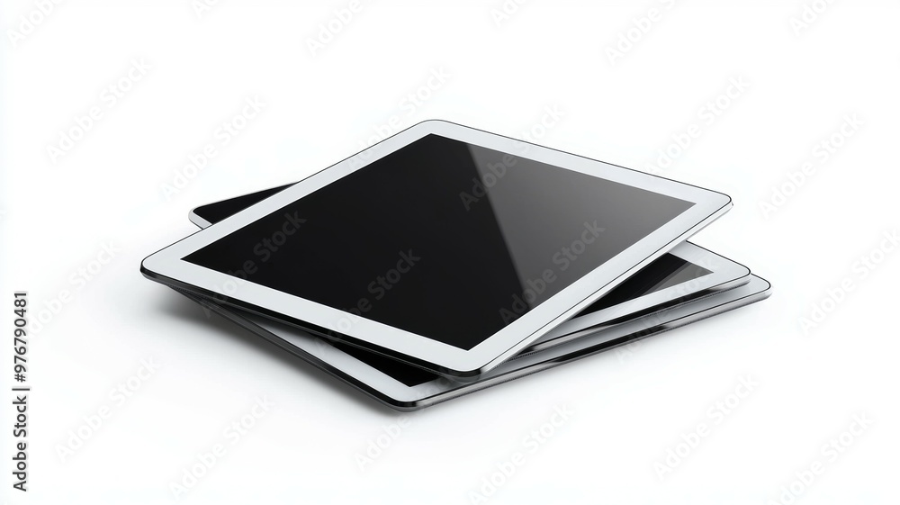Two tablets stacked on top of each other Two tablets stacked on top of each other