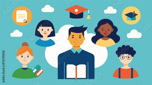 Educational and self development concept illustration