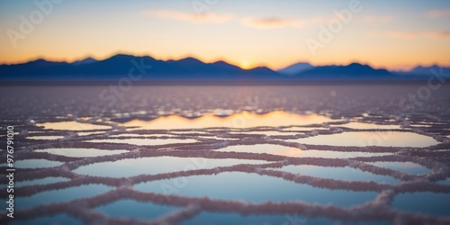 Natures mirror A serene reflection in the salt flats. photo