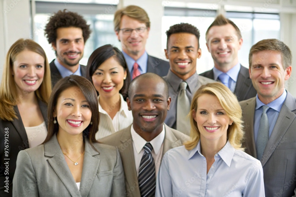 Portrait of a smiling business team Portrait of a smiling business team