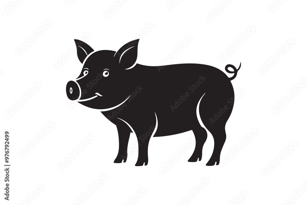 Pig silhouette vector illustration, Pig silhouette vector, Pig silhouette Pig silhouette vector illustration, Pig silhouette vector, Pig silhouette