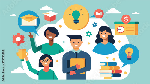 Educational and self development concept illustration