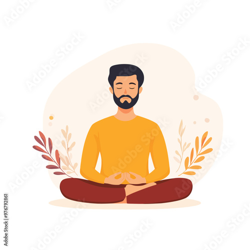 A man doing yoga